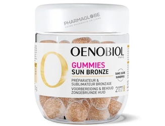 Oenobiol-Gummies-Sun-Bronze-60-Gummies-Préparateur-et-Sublimateur-Bronzage-pharmaglobe.lu