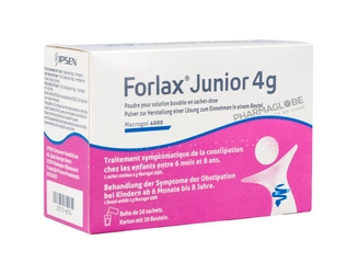 Forlax-Junior-4-g-Poudre-pour-Solution-Buvable-20-Sachets-Macrogol-4000-constipation-pharmaglobe.lu