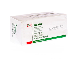GAZIN-7.5-par-7.5-CM-12-PLIS-100-compresses-LOHMANN-RAUSCHER-pharmaglobe.lu