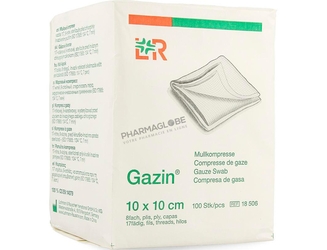Gazin-Compresses-de-Gaze-100-Pieces-Lohmann-Rauscher-compresses-pharmaglobe.lu