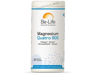 Magnesium-Quatro-900-90-Gélules-Be-Life-Bio-Life-fatigue-stress-pharmaglobe.lu