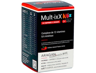 Multi-ixX-KIDZ-30-Comprimés-à-Croquer-Goût-de-Cerise-ixX-pharma-Vitamines-et-Minéraux-pharmaglobe.lu