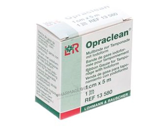 Opraclean-Pansements-Compresse-Pour-Mèche-Avec-Iodoforme-1cm-par-5m- Lohmann-Rauscher-pharmaglobe.lu