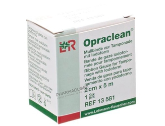 Opraclean-Pansements-Compresse-Pour-Mèche-Avec-Iodoforme-2cm-par-5m-Lohmann-Rauscher-pharmaglobe.lu