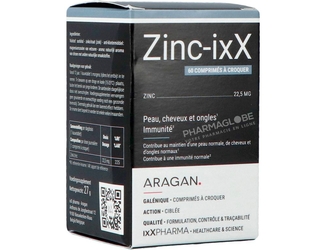 Zinc-ixX-60-Comprimés-ixX-pharma-Résistance-pharmaglobe.lu