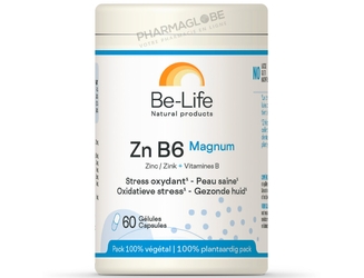 Zn-B6-Magnum-60-Gélules-Be-Life-Bio-Life-Stress-Oxydatif-Peau-Saine-pharmaglobe.lu