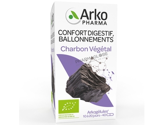 Arkopharma-Arkogélules-Charbon-Végétal-Activé-BIO-40-Gélules-pharmaglobe.lu