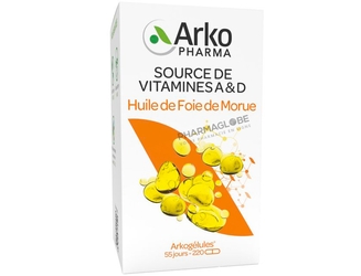Arkopharma-Arkogélules-Huile-de-Foie-de-Morue-220-Capsules-Vitamines-A-et-D-pharmaglobe.lu