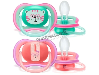 AVENT-SUCETTE-ultra-AIR-GIRL-TIGRE-LAPIN-+18M-tetine-bebe-phillips-pharmaglobe.lu