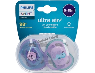 AVENT-SUCETTE-+6M-ULTRA-AIR-HIPPOCAMPE-&-POISSON-tetine-bebe-6-18-mois-pharmaglobe.lu