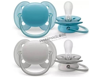 AVENT-SUCETTE-+6M-ULTRA-SOFT-BLEU-&-GRIS-pharmaglobe.lu