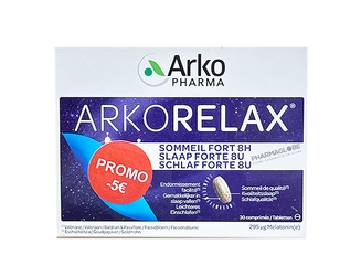 Arkopharma-ARKORELAX-SOMMEIL-FORT-8H-30-Comprimes-PROMO-pharmaglobe.lu