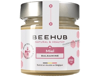 BEEHUB-MIEL-BALSAMINE-250G-miel-naturel-extrait-a-froid-circuit-court-pharmaglobe.lu