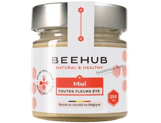 BEEHUB-MIEL-TOUTES-FLEURS-ETE-100-pourcent-BELGE-250G-pharmaglobe.lu
