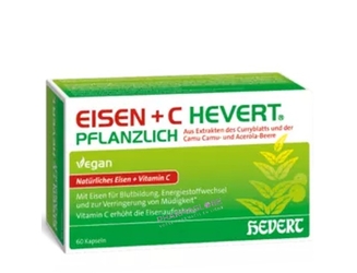 eisen-c-hevert-pflanzlich-boite-60-capsules-fer-pharmaglobe.lu
