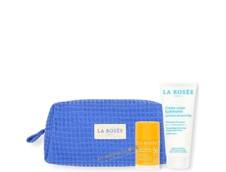 la-rosee-trousse-soins-ete-bleu-stick-solaire-spf50-creme-corps-pharmaglobe.lu