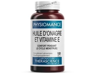 PHYSIOMANCE-HUILE-ONAGRE-+-VITAMINE-E-100-CAPSULES-complement-alimentaire-Therascience-confort-cycle-menstruel-pharmaglobe.lu