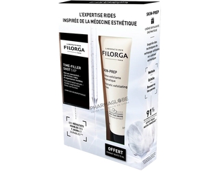 FILORGA-COFFRET-FDM-TIME-FILLER-5XP-2025-time-filler-shot-serum-anti-rides-plus-creme-exfoliante-offerte-pharmaglobe.lu
