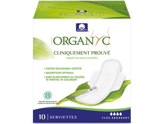 organyc-serviettes-flux-abondant-bio-boite-10-serviettes-hypoallergenique-pharmaglobe.lu