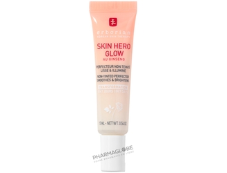 ERBORIAN-SKIN-HERO-GLOW-AU-GINSENG-15ML-soin-perfecteur-non-teinte-lisse-illumine-la-peau-pharmaglobe.lu