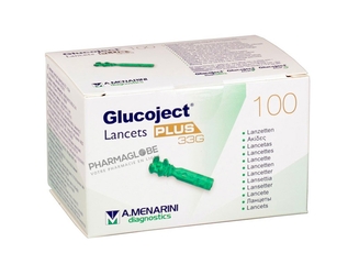 Glucoject-Lancets-Plus-33g-100-Lancets-Stériles-Menarini-pharmaglobe.lu