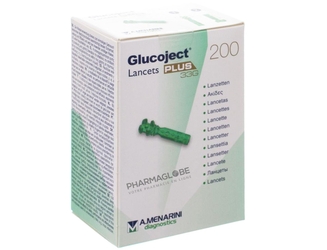 Glucoject-Lancets-Plus-33G-200-Lancets-Stériles-Menarini-pharmaglobe.lu