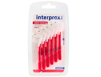 Interprox-Mini-Conical-Rouge-Blister-6-Brossettes-Interdentaires-Espaces-Interdentaires-de-1-0-mm-pharmaglobe.lu