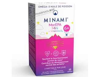 Minami-MorEPA-Mini-plus-Vitamine-D3-Goût-de-Fraise-60-Softgels-pharmaglobe.lu