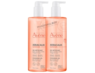 AVENE-XERACALM-NUTRITION-GEL-NETTOYANT-2-flacons-500ML-pharmaglobe.lu