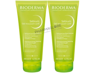 BIODERMA-SEBIUM-GEL-MOUSSANT-ACTIF-2-flacons-200ML-pharmaglobe.lu