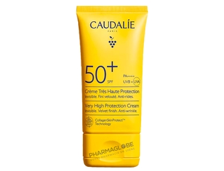 CAUDALIE-SUN-CREME-Tres-Haute-PROTECTION-SPF50+ 50ML-pharmaglobe.lu