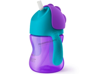 AVENT-GOBELET-plus-PAILLE-GIRL-MAUVE-200ML-pharmaglobe.lu