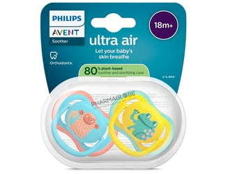 AVENT-SUCETTE-AIR-plus-18Mois-GRENOUILLE-SINGE-pharmaglobe.lu