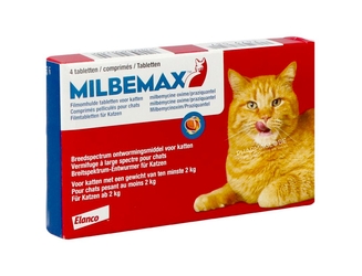 MILBEMAX-16-40MG-CHAT-4-Comprimes-VETERINAIRE-pharmaglobe.lu