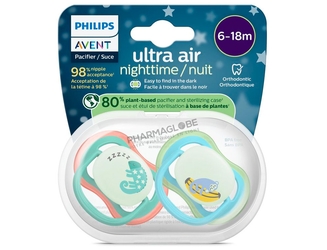 AVENT-SUCETTE-AIR-NIGHT-+6MOIS-SINGE-CAMALEON-pharmaglobe.lu