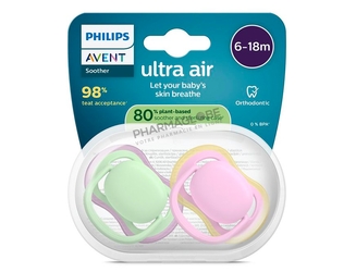 AVENT-SUCETTE-AIR-+6MOIS-ROSE-VERT-pharmaglobe.lu