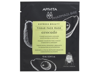 APIVITA-EXPRESS-SHEET-MASK-AVOCADO-masque-visage-tissu-avocat-hydratant-apaisant-10ml-pharmaglobe