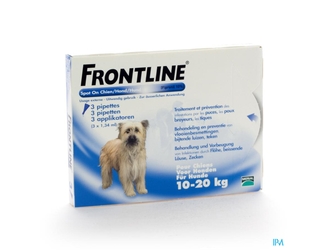 Frontline Spot On Chien 10-20kg Pipet 3x1,34ml