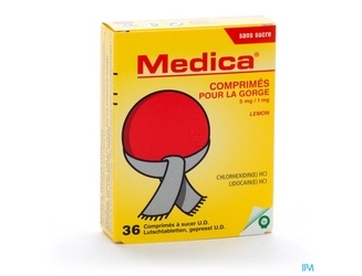 Medica Comprimes Gorge Lemon Comp A Sucer 36