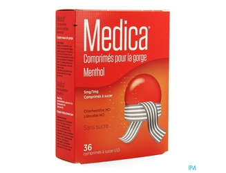 Medica Comprimes Gorge Menthol 36 Ud