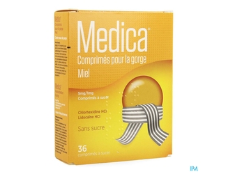 Medica Comprimes Gorge Miel Comp A Sucer 36