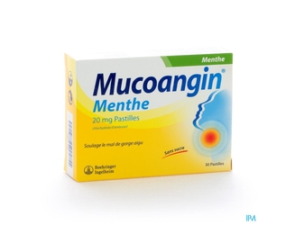 Mucoangin Menthe Past A Sucer 30x20mg