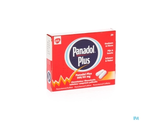 Panadol Plus 500mg/65mg Comp Pell 20