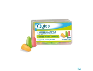 Quies Protection Auditive Mousse Fluo 3 Paires