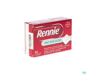 Rennie Zonder Suiker/sans Sucre Pastilles 60
