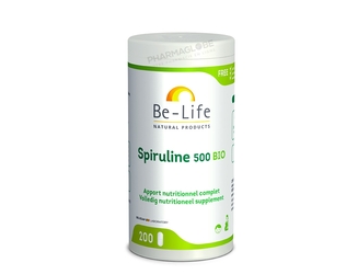 SPIRULINE-500-200-TABS-BIOLIFE-Be-Life-spiruline-500-bio-apport-nutritionnel-complet-200-comprimes-pharmaglobe