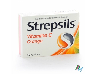 STREPSILS VITAMINE C ORANGE PAST 36