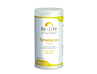 TYROSINE-500-120-CAPS-BIOLIFE-Be-Life-tyrosine-L-tyrosine-acide-amine-120-gelules-acido-resistantes-pharmaglobe