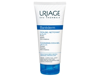 URIAGE-BARIEDERM-CICA-GEL-NETTOYANT-200ml-au-cuivre-zinc-purifie-apaise-anti-irritations-peaux-fragilisees-irritees-visage-corps-pharmaglobe