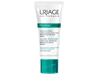 URIAGE-HYSEAC-3-REGUL-SOIN-GLOBAL-40-MLlimite-boutons-points-noirs-affine-grain-peau-matifie-peaux-grasses-imperfections-pharmaglobe